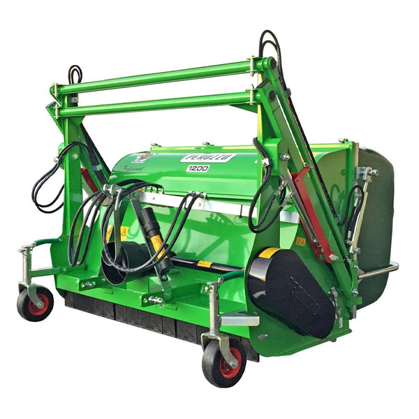 Peruzzo 46” Commercial Flail Collector Mower for 25 to 30 HP Tractors, 6’ Hydraulic High Lift, Category 1N, MFR #: Koala Professional 1200, Made in Italy