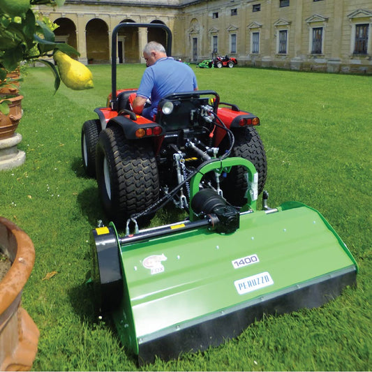 Peruzzo 52" Rear Flail Mower with Lateral side-shift, Compact Design for 20–30 HP Tractors, Manufactured in Italy, PRZ-FOX-S-1400