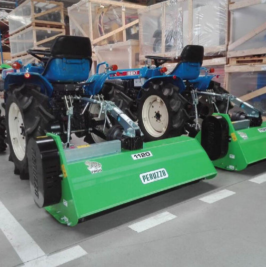 Peruzzo Rear‑Mounted Flail Mower with 45" cut width, 28 Heavy Duty Hammer Blades, 18–25 HP Tractors, Manufactured in Italy, PRZ-FROG1120M
