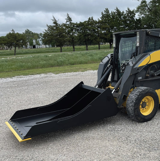Maxx Attachments Conveyor Cleaning Bucket for Skid Steer, Bolt-On Edge, Long Floor Design, Multiple Width & Length Options, Manufactured in USA, MAX-6483D1