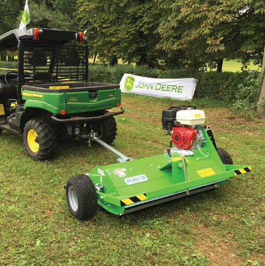 Peruzzo Self‑Propelled Rear-Mounted ATV/Quad Flail Mower, 45” Cut Width, 18 HP, Briggs/Gas Power, Side Offset Enabled, PRZ-MOTOFOX1200M-B