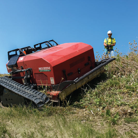 Progressive Turf Slope‑Pro Remote‑Controlled Steep‑Slope Mower, 52” Cut Width, 50° Grade, Manufactured in Canada, PRG-SLOPEPRO