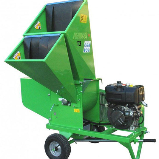 Peruzzo T3 PTO Driven Wood Shredder, 25-35 HP for PTO Tractors, 3–8 m³/h Throughput, Manufactured in Italy, PRZ-T3-PTO
