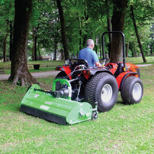 Peruzzo FOX1200 Rear Flail Mower with Hydraulic Offset, Vertical Tilt, 48″ Cut Width, 80 Y-Blades, Manufactured in Italy, PRZ-FOX1200